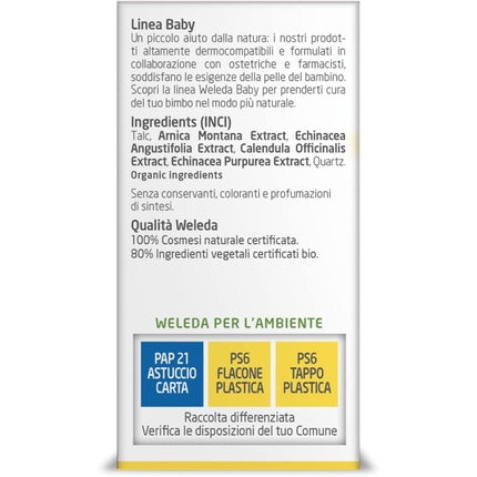 Pudră Corporală Weleda cu Arnică și Echinacea, 20g