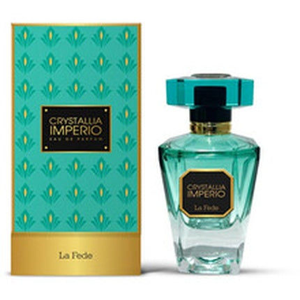 Eau De Parfum La Fede Crystallia Imperio - Sticlă verde, Capac turcoaz, Design geometric