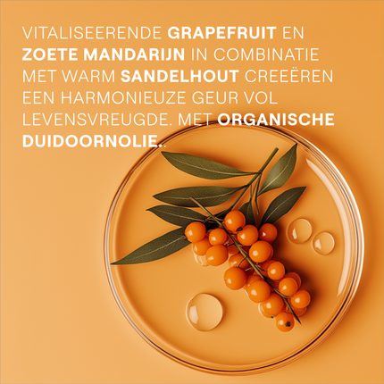 Gel duș Weleda Vitality, Grapefruit și Mandarina cu Ulei de Duindoorn, 400ml