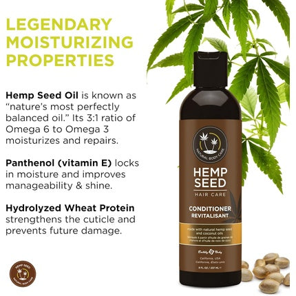 Balsam, Earthly Body, Hemp Seed, negru, 236ml