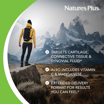 Supliment articulații, NaturesPlus, Glucosamine Chondroitin, 90 tablete, gluten-free