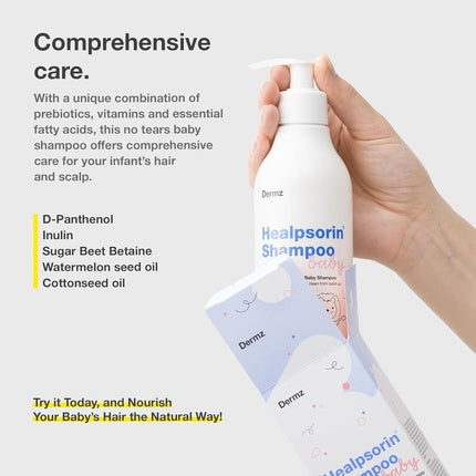 Șampon copii, Dermz Healpsorin, prebiotic, 300 ml