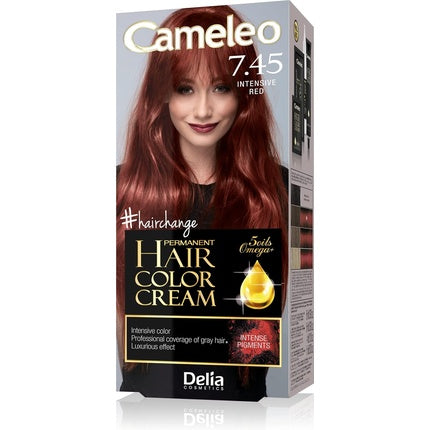 Creme vopsea păr Cameleo Intensive Red 7.45, kit complet vopsire