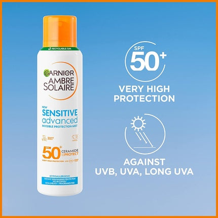 Spray protectie solara, Garnier Ambre Solaire, SPF 50+, 150 ml