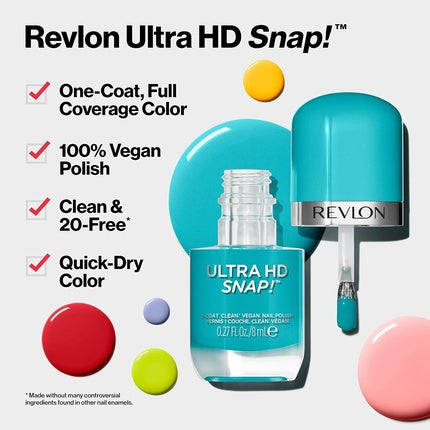 Smalti unghii, Revlon Ultra HD Snap!, Verde turcoaz, 6 ml