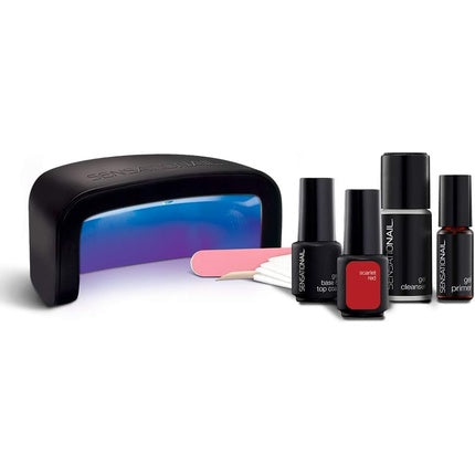 Set Gel UV, Sensationail, Scarlet Red, Lampă Inclusă