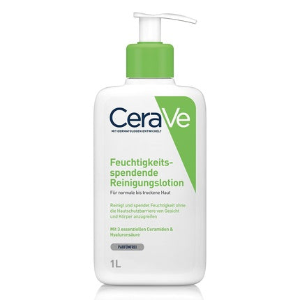Lotiune de Curatare Hidratanta, CeraVe, 1L, cu Acid Hialuronic si 3 Ceramide Esentiale