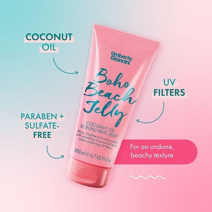 Gel de păr Umberto Giannini Boho Beach Jelly cu ulei de cocos, 200ml