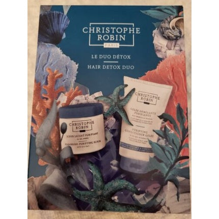 Set păr Christophe Robin Hair Detox Duo, exfoliant scalp și gel clătit, 269g