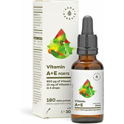 Serum Vitamina A+E, Aura Herbals, Natural Vegan, Retinol Liquid, 30ml