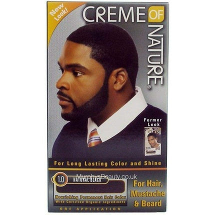 Vopsea pentru Mustață și Barbă, Creme of Nature, Natural Black, 95g