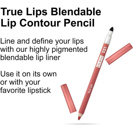 Creion contur buze Pupa True Lips 031 Coral Blendable