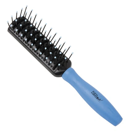 Eurostil Small Skeleton Brush, Negru/Albastru, Perie Rotundă pentru Păr