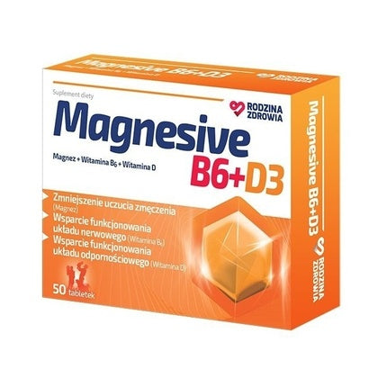 Supliment dietetic Magnesive B6+D3 Rodzina Zdrowia 50 tablete