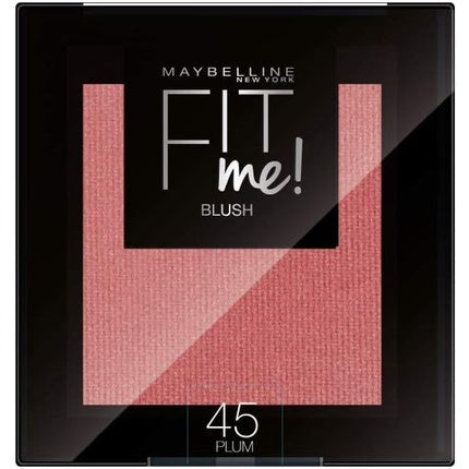 Maybelline New York Fit Me Blush 45 Plum, pudră, ambalaj negru