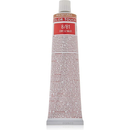 Vopsea de par Wella Color Touch, Blond Deschis Perla Cenusiu 8/81, 60ml
