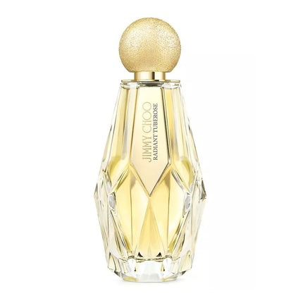 Eau de Parfum Jimmy Choo Radiant Tuberose 125ml, sticlă facetată cu capac sferic auriu