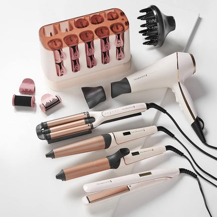 Set Styling Păr, Remington Proluxe Curling Wand Rose Gold 25-38mm