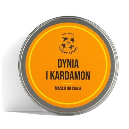 Unt de corp Cztery Szpaki cu dovleac și cardamon, 200ml, cutie metalică argintie