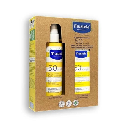 Protecție solară, Mustela, F50, Spray și lapte