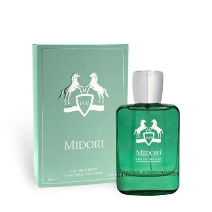 Parfum Fragrance World Midori 100ml - Sticlă Verde Transparentă