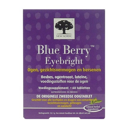 New Nordic Blue Berry Eyebright, Vitamine pentru ochi și creier, 60 tablete