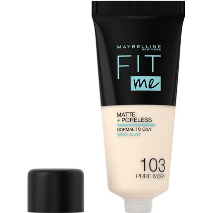 Fond de ten Maybelline Fit Me, Matte & Poreless, 103 Pure Ivory, 30ml