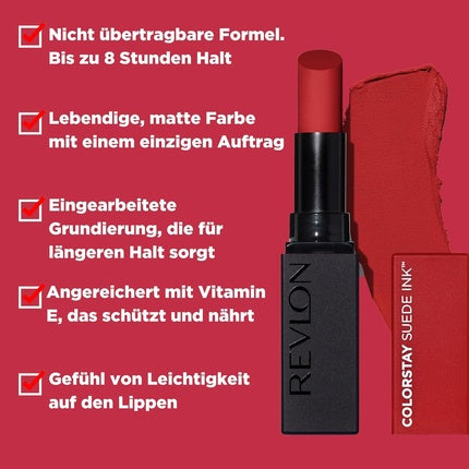 Ruj Matte, Revlon ColorStay Suede Ink, 015 Lip Boom, 2.55g