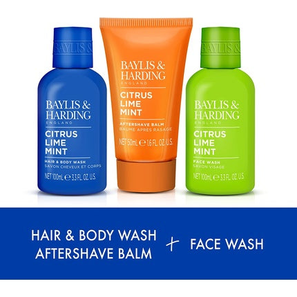 Set Îngrijire Corp, Baylis & Harding, Citrus Lime & Mint, 3 Piese