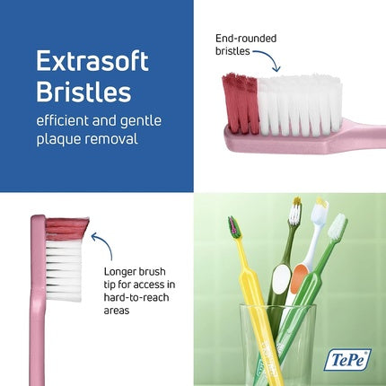Periuță de dinți, Tepe, Nova, roz, extra-moale