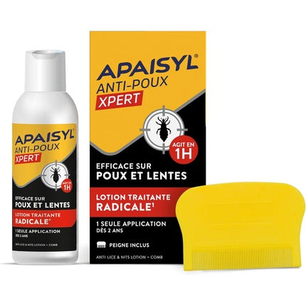 Loțiune Anti-Păduchi, Apaisyl Xpert, 100 ml, Eficace pe Păduchi și Linte
