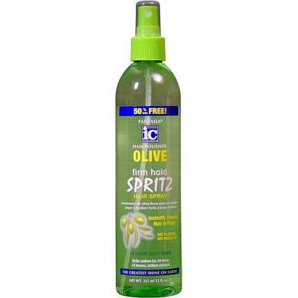 Spray de păr Fantasia Hair Polisher Olive Firm Hold Spritz, capacitate 355ml