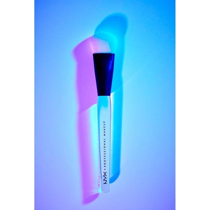 Pensulă Machiaj, NYX, High Glass, Alb-Negru