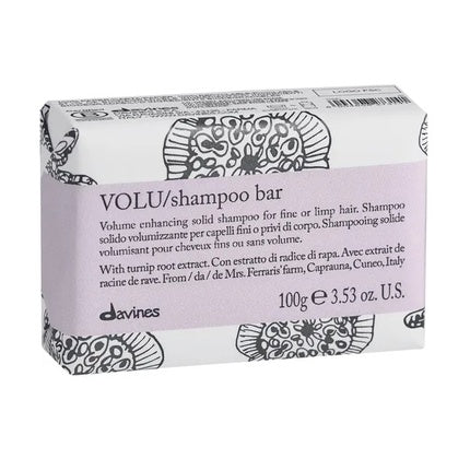 Șampon solid Davines, Essential Haircare Volu pentru păr uscat și deshidratat, 100g