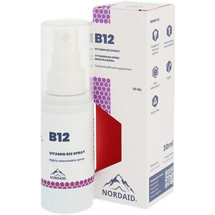 Nordaid Vitamin B12 Sublingual Spray pentru Sistemul Nervos 30ml