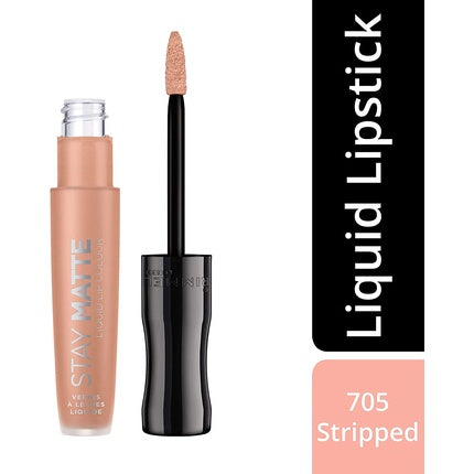 Buze lichide Rimmel London Stay Matte Liquid Lipstick Nude Shade 2 Stripped 5.5ml