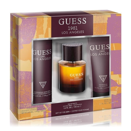 Set Cadou Parfum GUESS 1981 Los Angeles, Esență de Toaletă și Deodorant pentru Bărbați