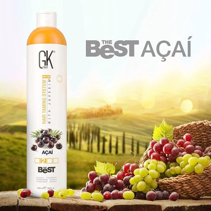 Ser par GK HAIR, Acai Best Vegan, Tratament netezire cu keratina, 1000ml