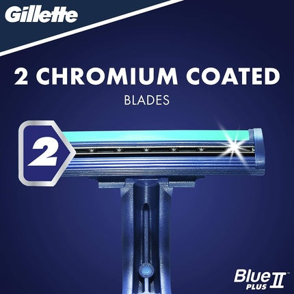 Rasor Gillette Blue II, descartabil, albastru, cu centură lubrifiantă activată de apă