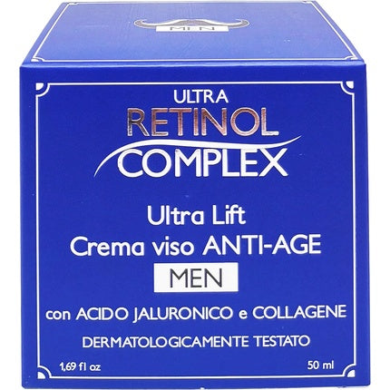 Crema de față Anti-Aging pentru bărbați cu Retinol Complex și Acid Hialuronic, 50 ml