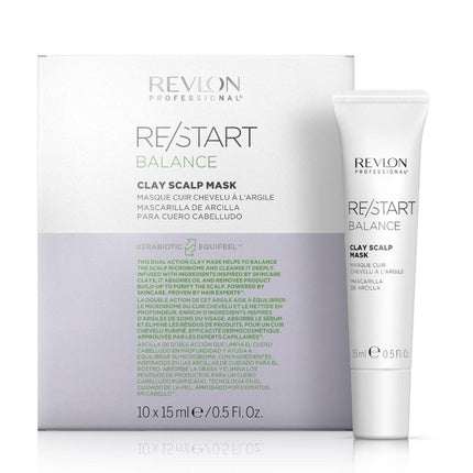 Revlon Professional Re/Start Balance Clay Scalp Mask, Mască argilă pentru scalp, 10x15 ml