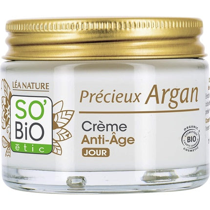 Cremă de zi anti-îmbătrânire cu ulei de argan - So'Bio Étik