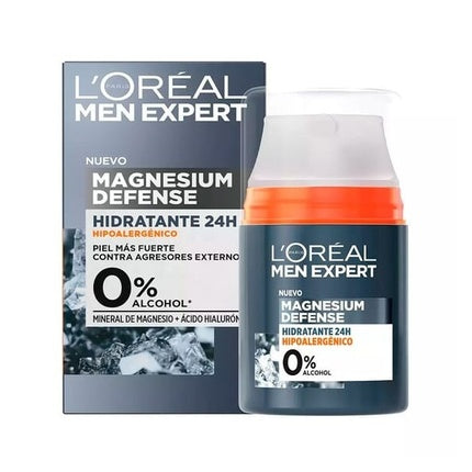 Cremă de zi pentru față, L'Oreal Paris Men Expert Hydra Mag, Magnesium Defense, Hipoalergenică, 50 ml