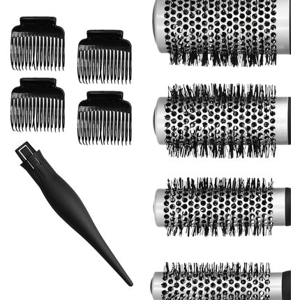 Set perii stilizare, Tb Tools For Beauty, LUSSONI, capete interschimbabile, negru