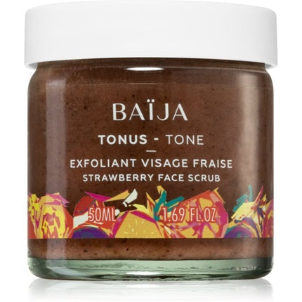 Exfoliant facial Baïja Tonus - Scrub cu căpșuni, 50 ml