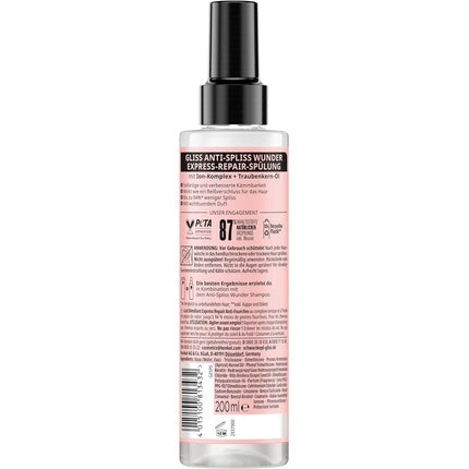 Conditioner Gliss Anti-Split Ends 200ml Roz