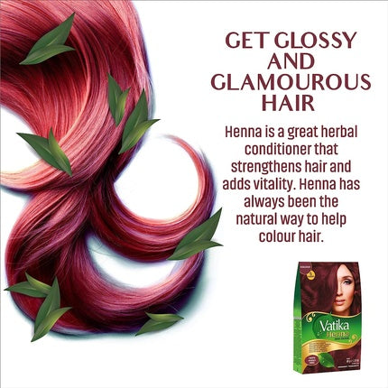 Vatika Henna Burgundy, Dabur, Fără Amoniac, 6x10 g Sachete