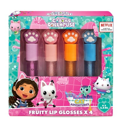 Set rujuri lucioase Gabby's Dollhouse, 4 x 2.8ml