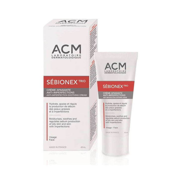 Cremă de față Laboratoire ACM Sebionex Trio, calmantă, anti-imperfecțiuni, pentru ten gras, 40 ml
