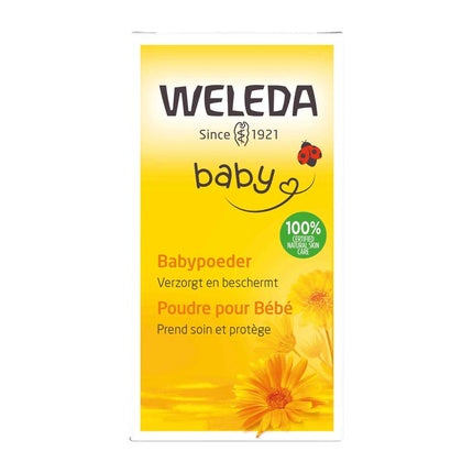 Weleda Baby Powder Gentle And Natural Baby Care, Weleda, Body Powder, galben, 20 g